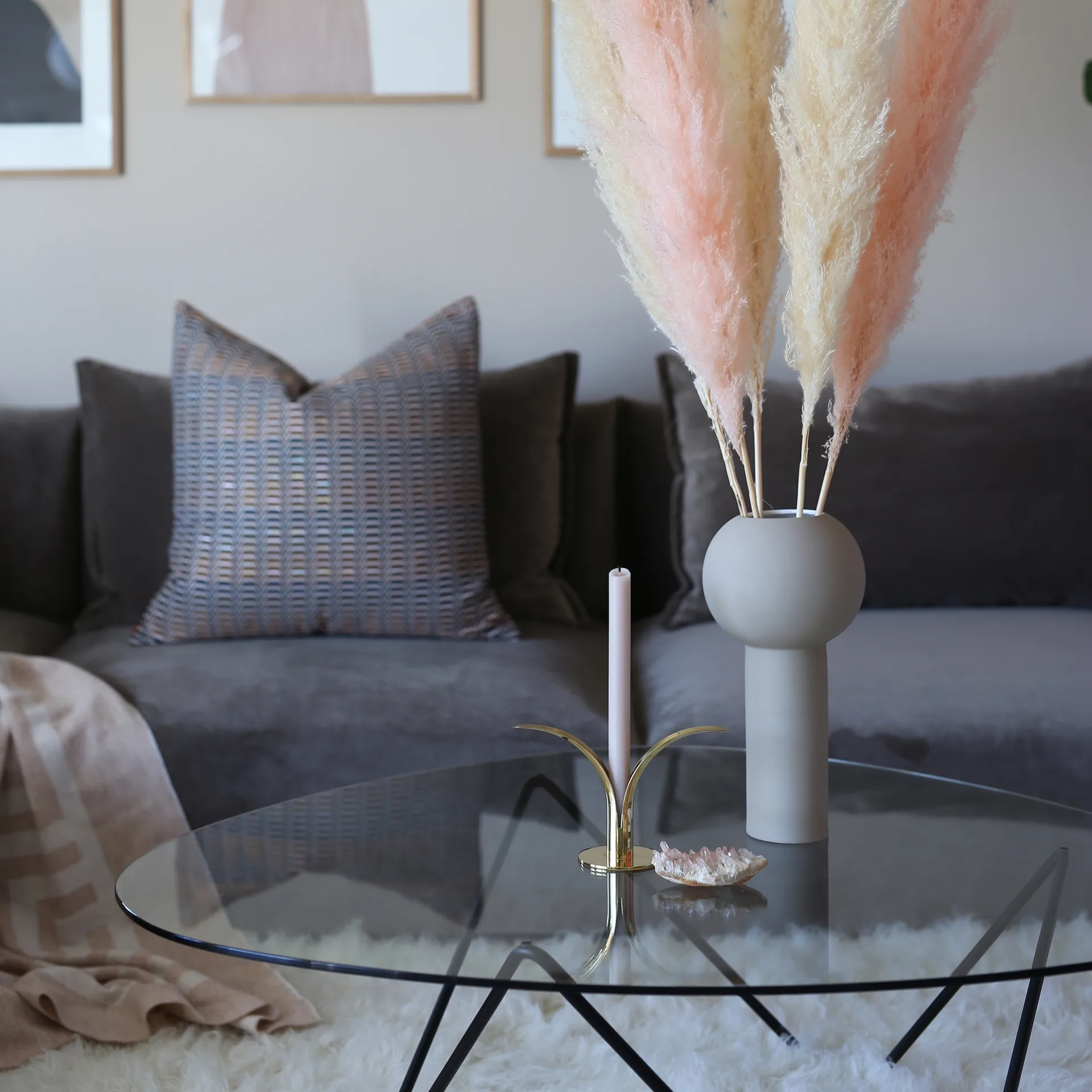 Pillar vaas 32 cm, Grey Cooee Design