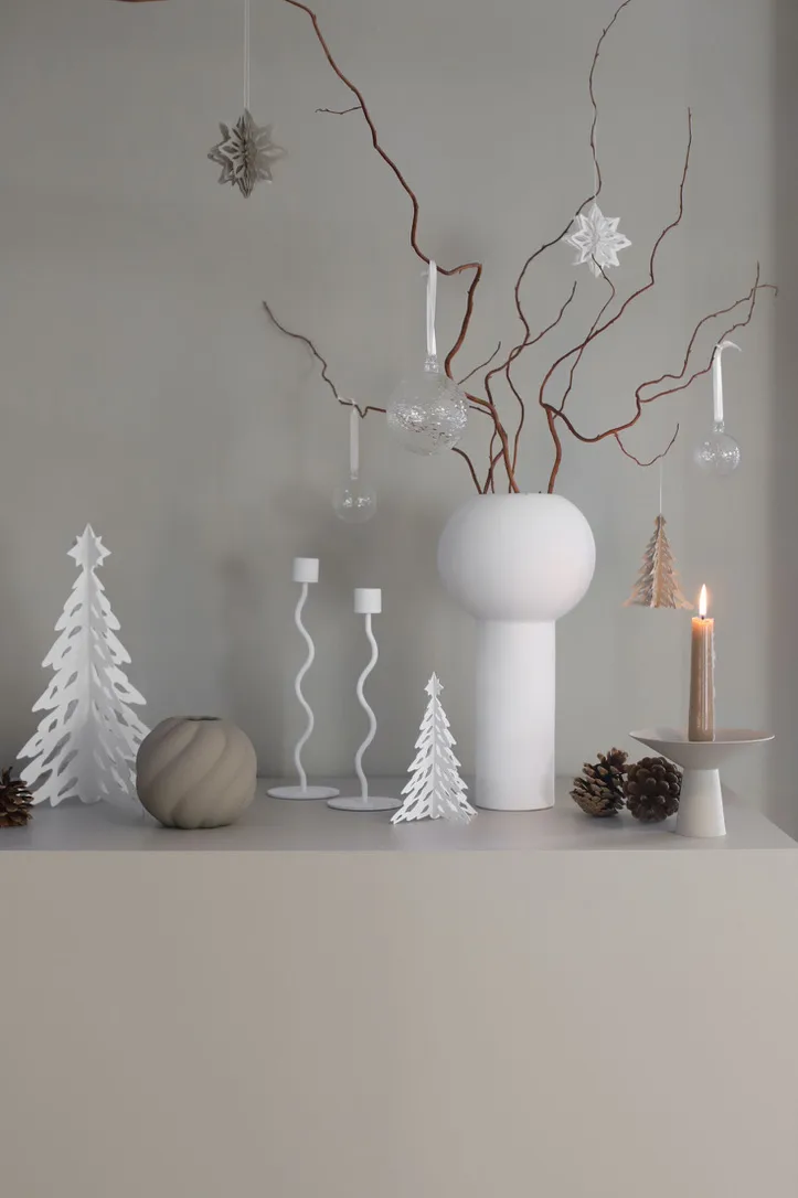 Pinetree decoratiekerstboom 20 cm, Wit Cooee Design