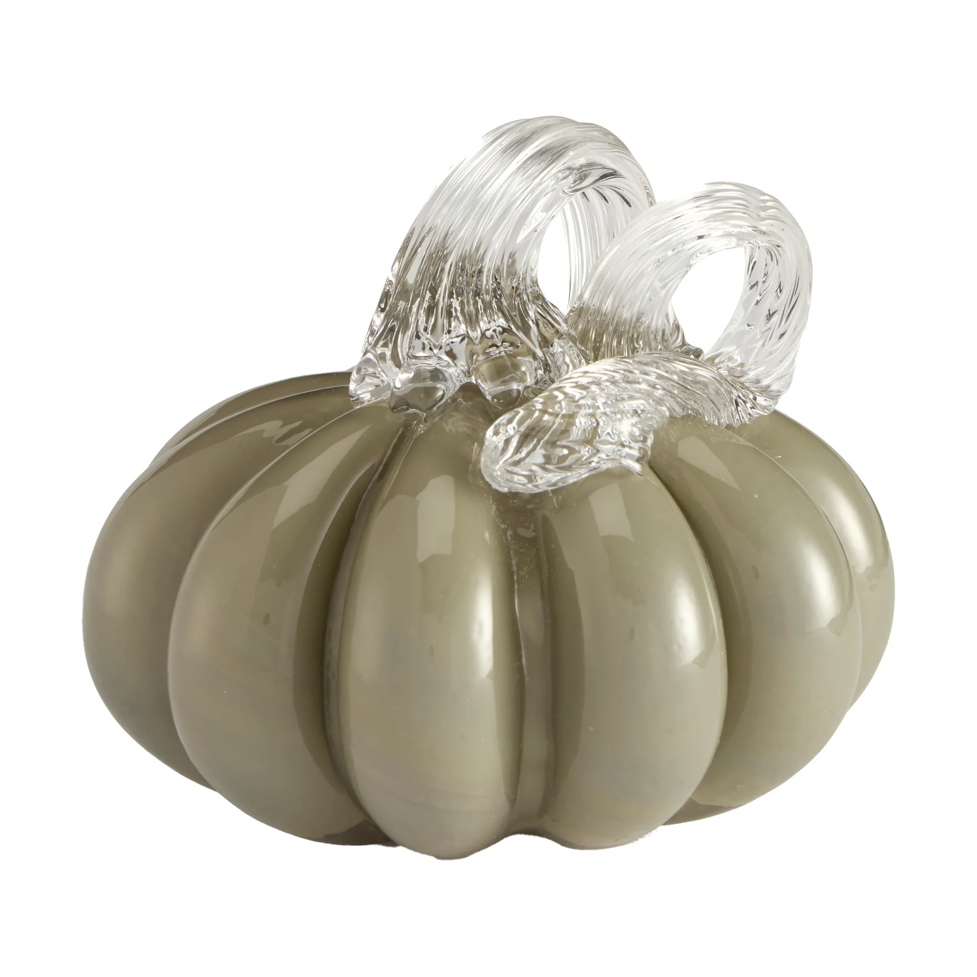 Pumpkin decoratie 8 cm, Khaki Cooee Design
