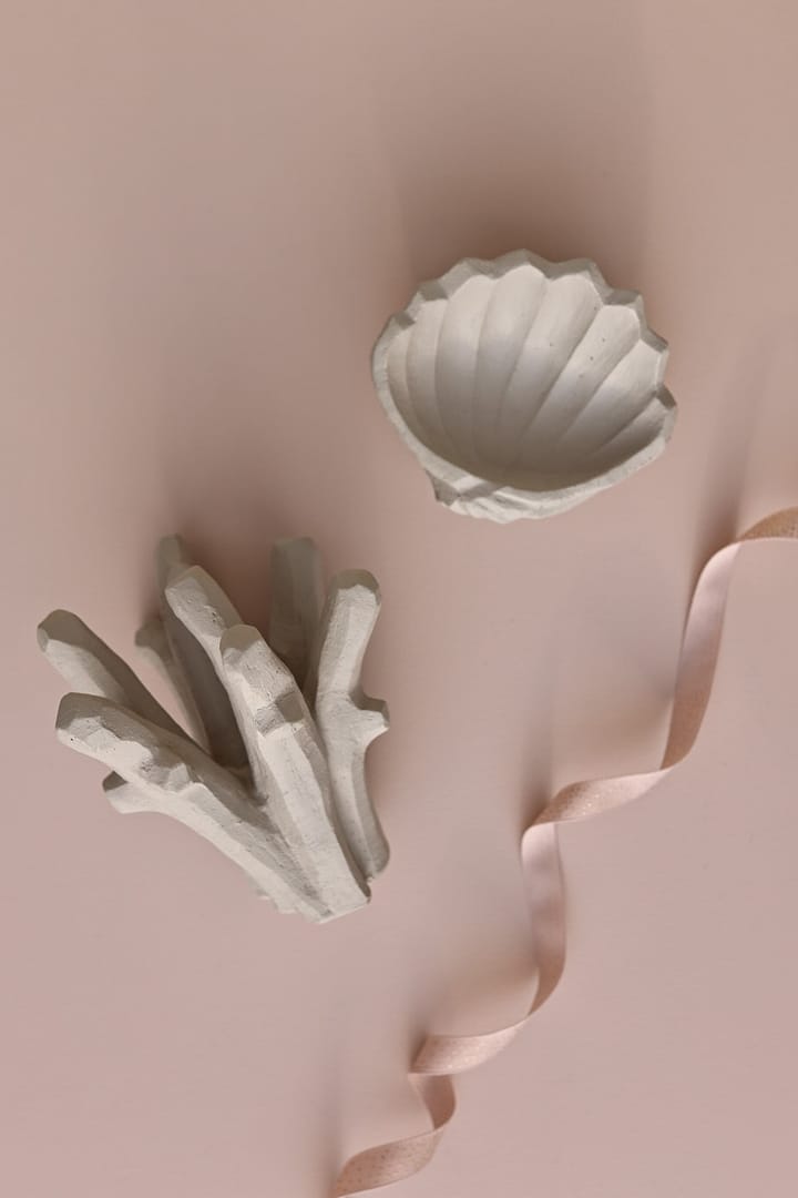 The Clam Shell sculptuur 13 cm, Limestone Cooee Design