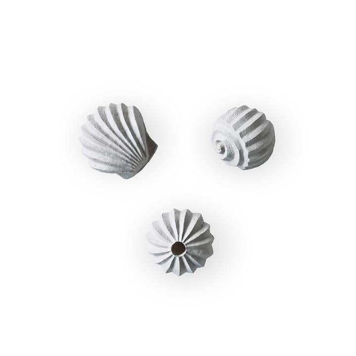 The Genesis Shells sculptuur 3-pack - Limestone - Cooee Design