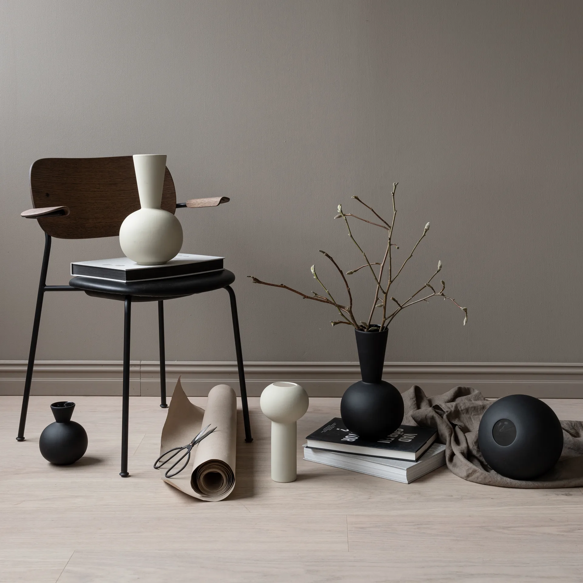 Trumpet vaas 16 cm, Black Cooee Design