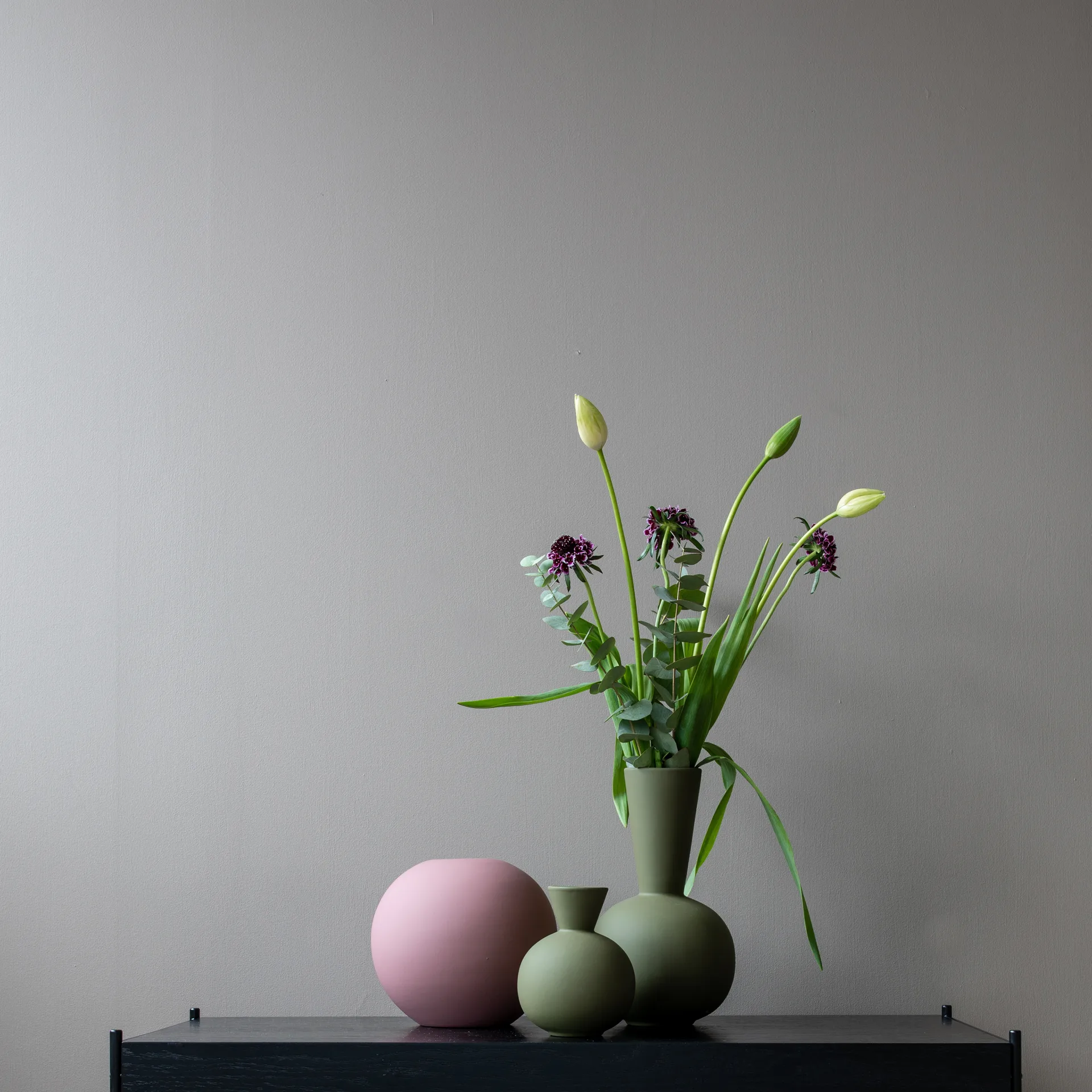 Trumpet vaas 30 cm, Olive Cooee Design