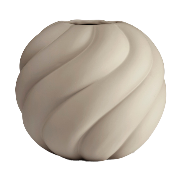 Cooee Design Twist ball vaas 12 cm Sand | Scandinavisch Interieur | Vazen | Beige