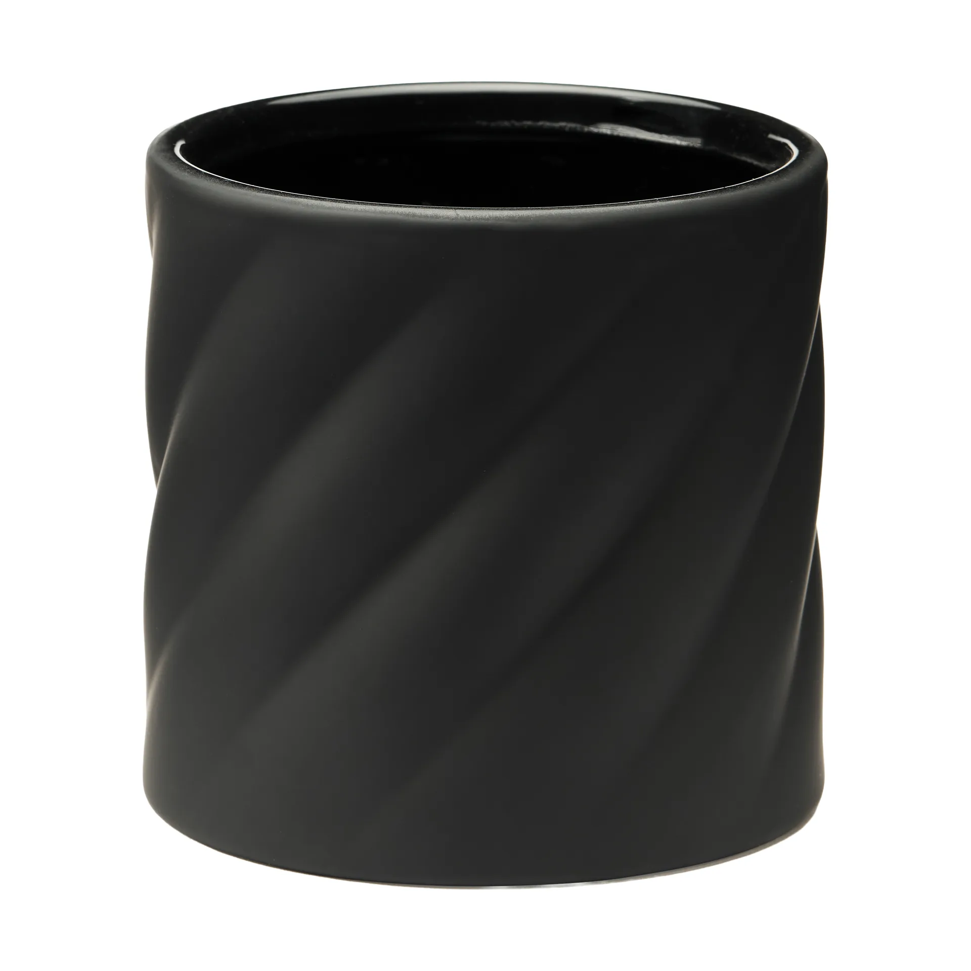 Twist bloempot, Black, klein Ø12 cm Cooee Design