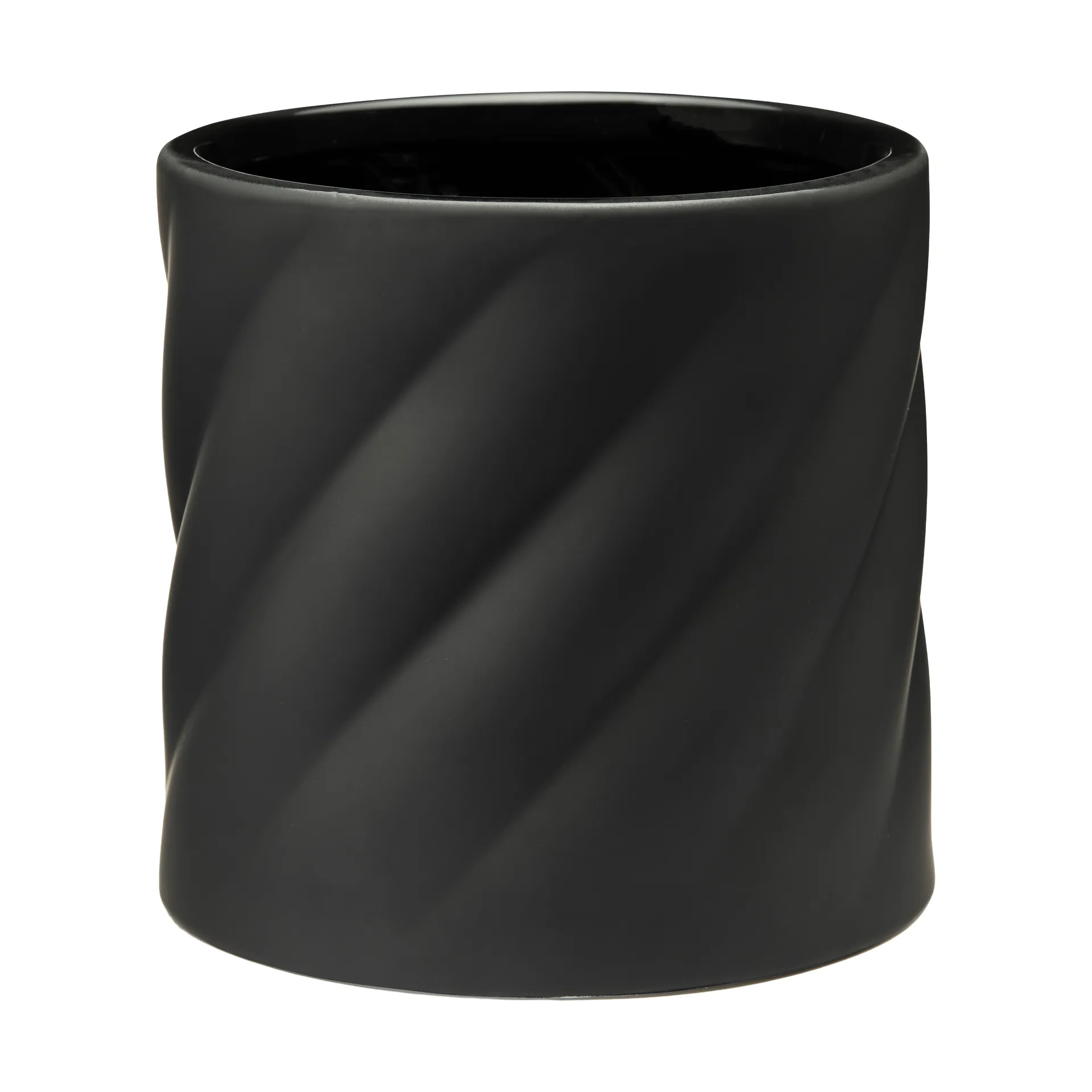 Twist bloempot, Black, medium Ø19 cm Cooee Design