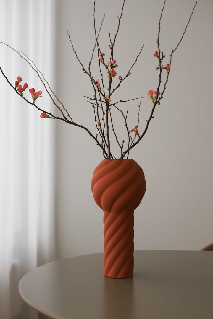 Twist pillar vaas 34 cm, Brick red Cooee Design