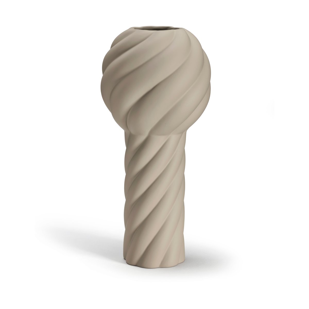 Cooee Design Twist pillar vaas 34 cm Sand | Scandinavisch Interieur | Vazen | Beige