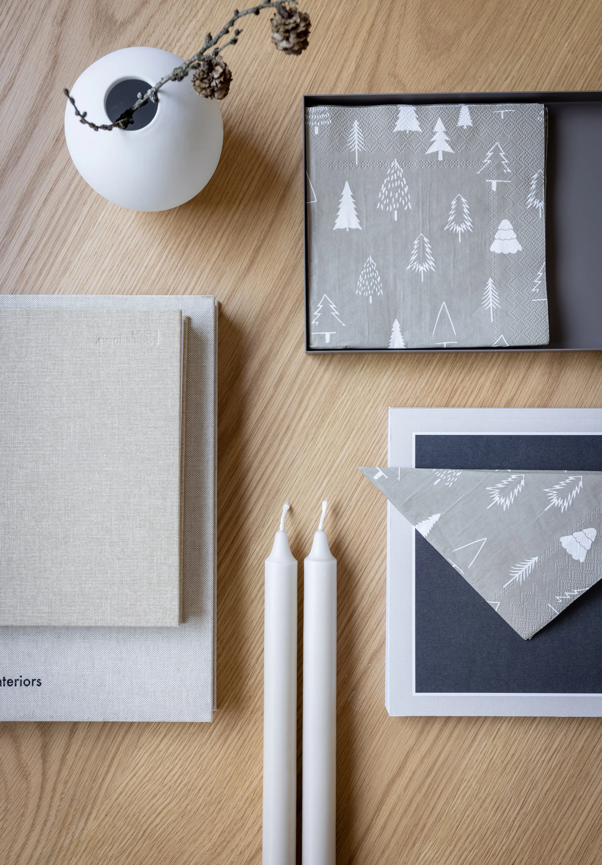 Woods servet 33x33 cm 20-pack, Sand-white Cooee Design