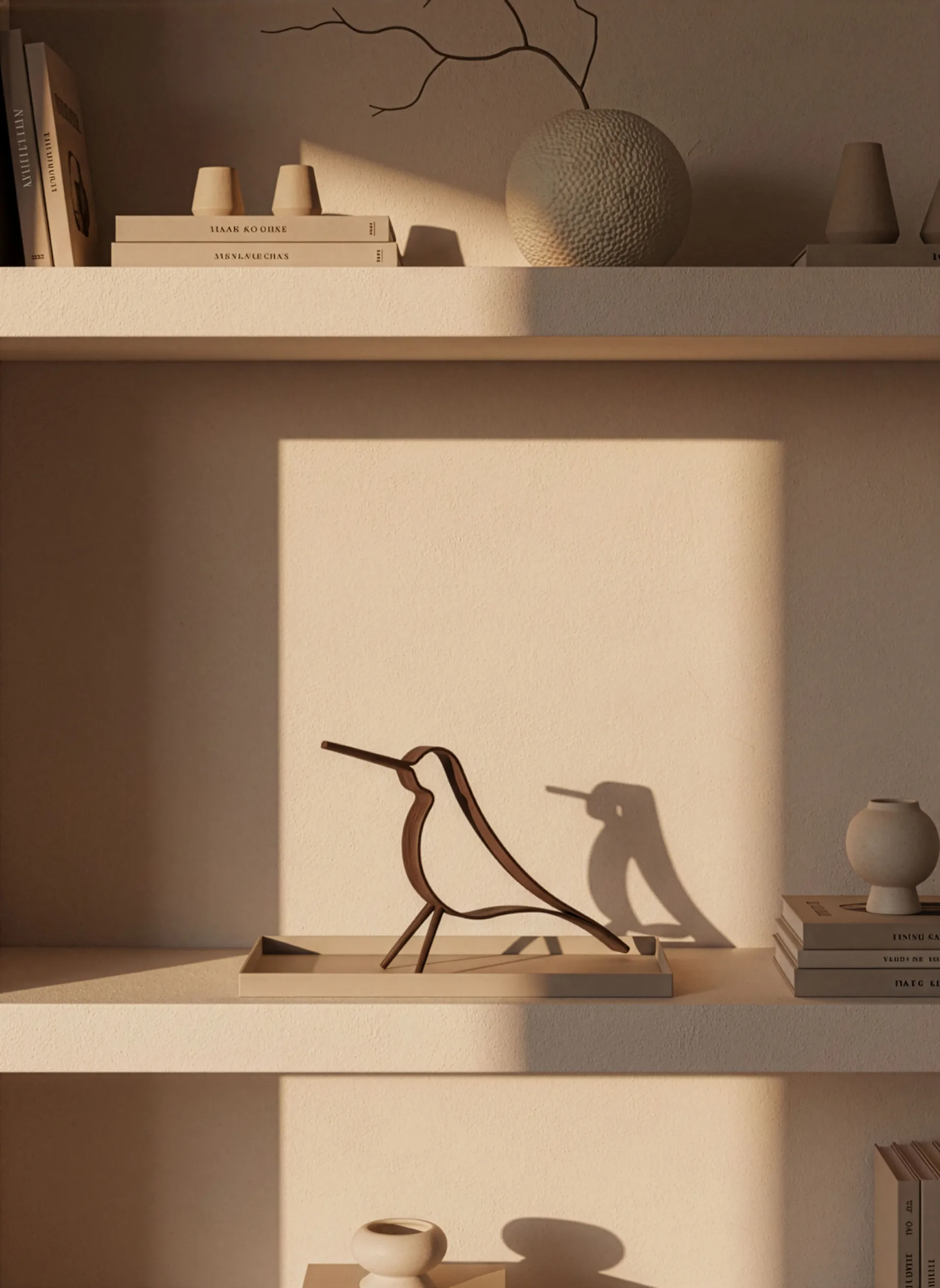 Woody Bird groot, Donkergebeitst eiken Cooee Design