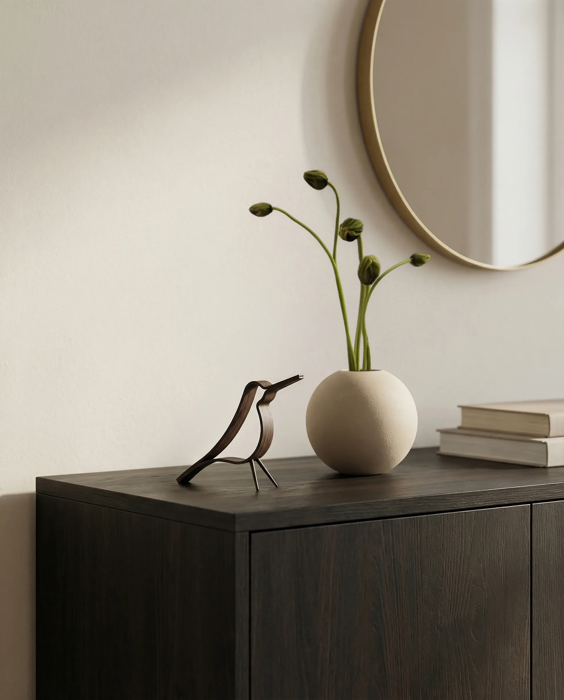 Woody Bird klein, Donkergebeitst eiken Cooee Design