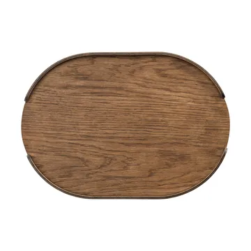 Woody dienblad - Donkergebeitst eiken, 28×40 cm - Cooee Design
