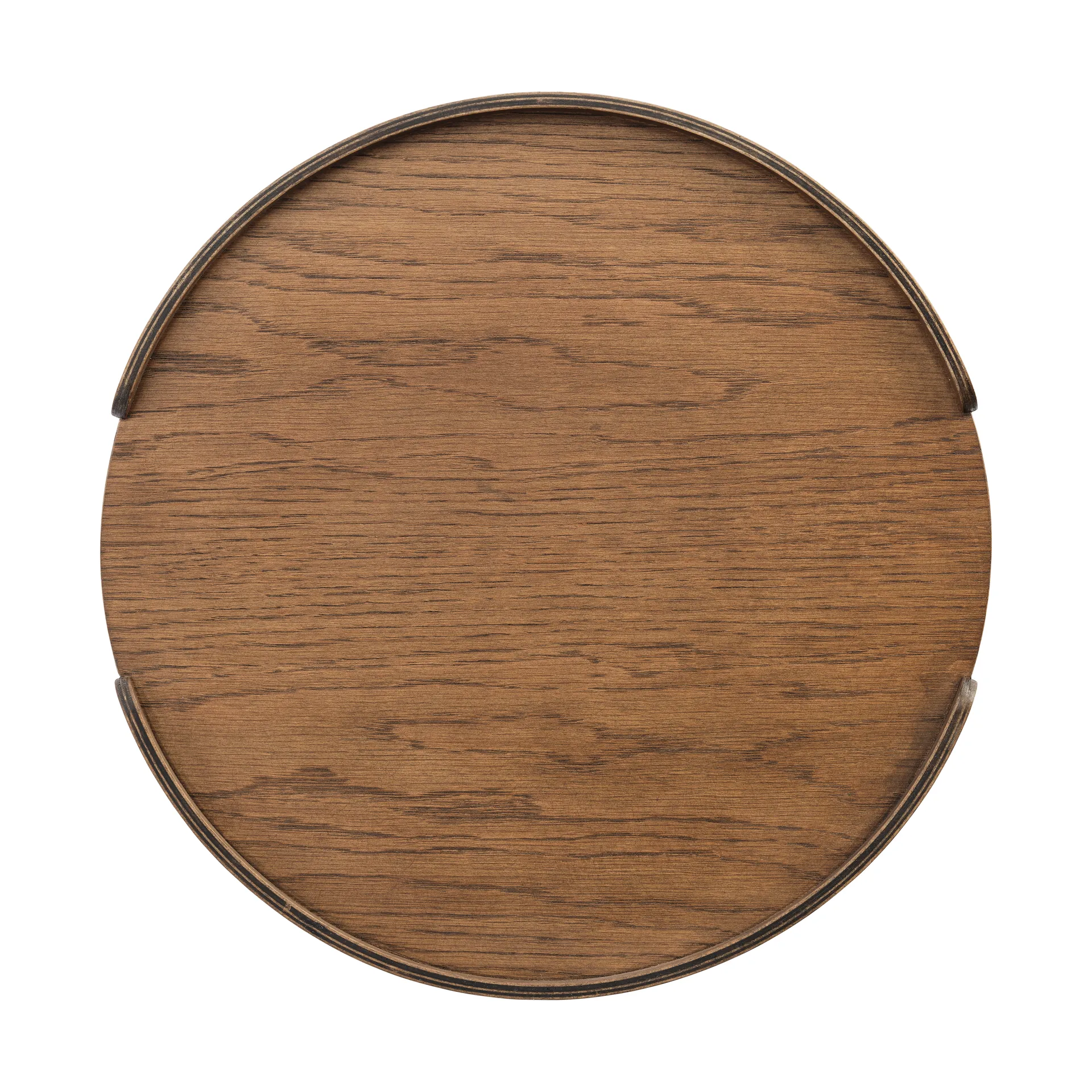 Woody dienblad, Donkergebeitst eiken, Ø35 cm Cooee Design