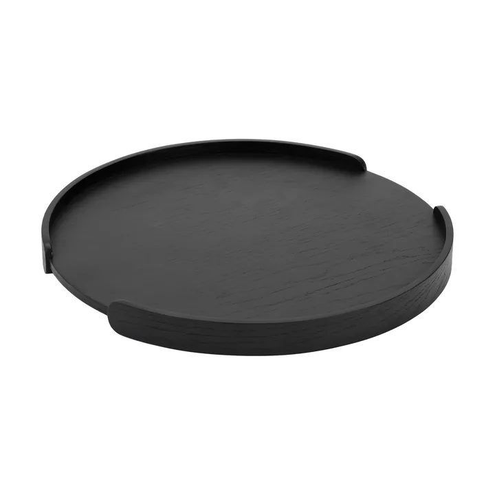 Woody dienblad - Zwartgebeitst eiken, Ø35 cm - Cooee Design