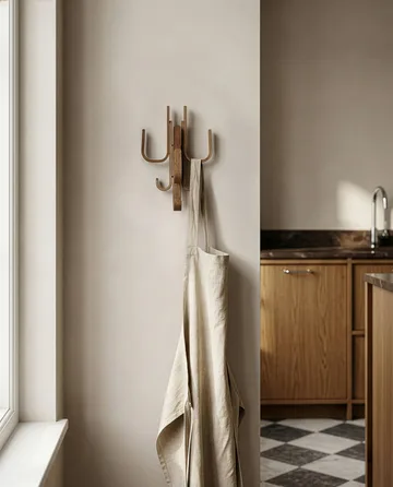 Woody haak Three - Donkergebeitst eiken - Cooee Design