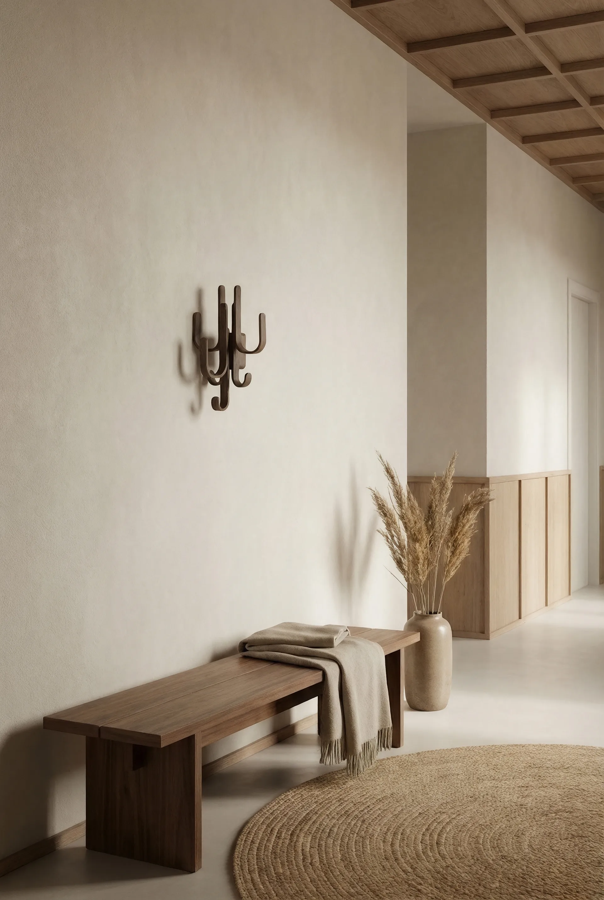 Woody haak Three, Donkergebeitst eiken Cooee Design