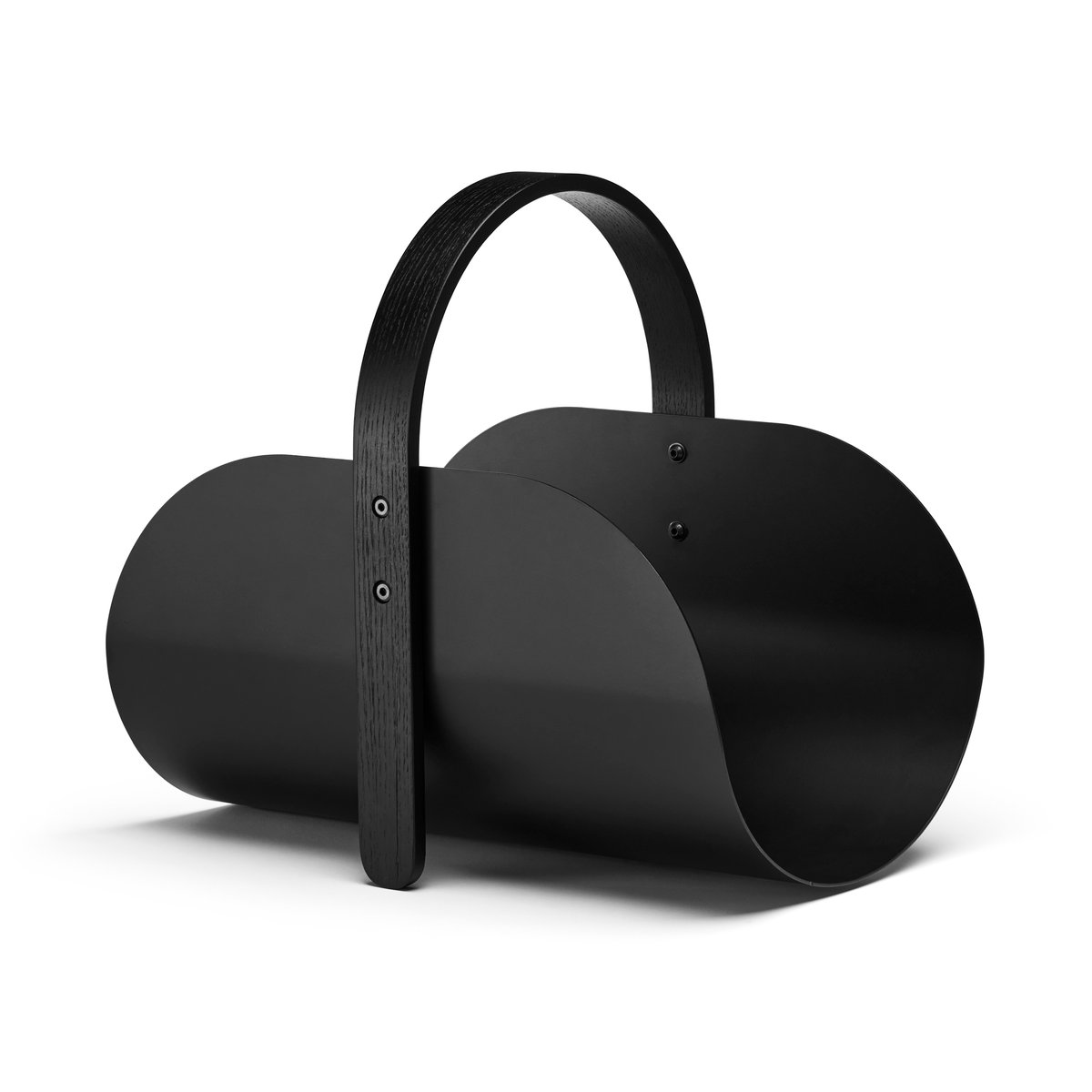Cooee Design Woody houtmand Black stained oak | Scandinavisch Interieur | Opbergmanden | Zwart