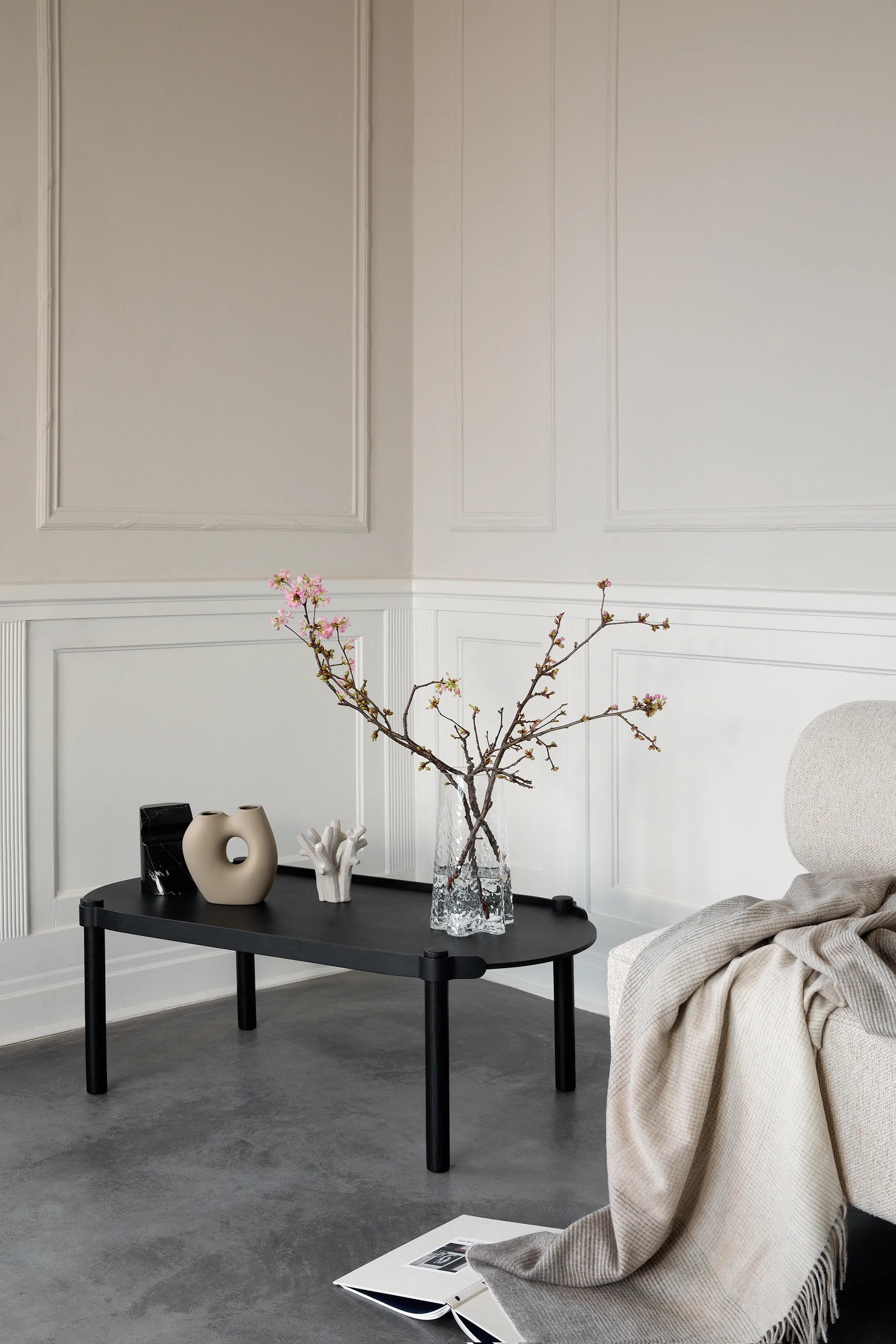 Woody tafel 50x105 cm, Black stained oak Cooee Design