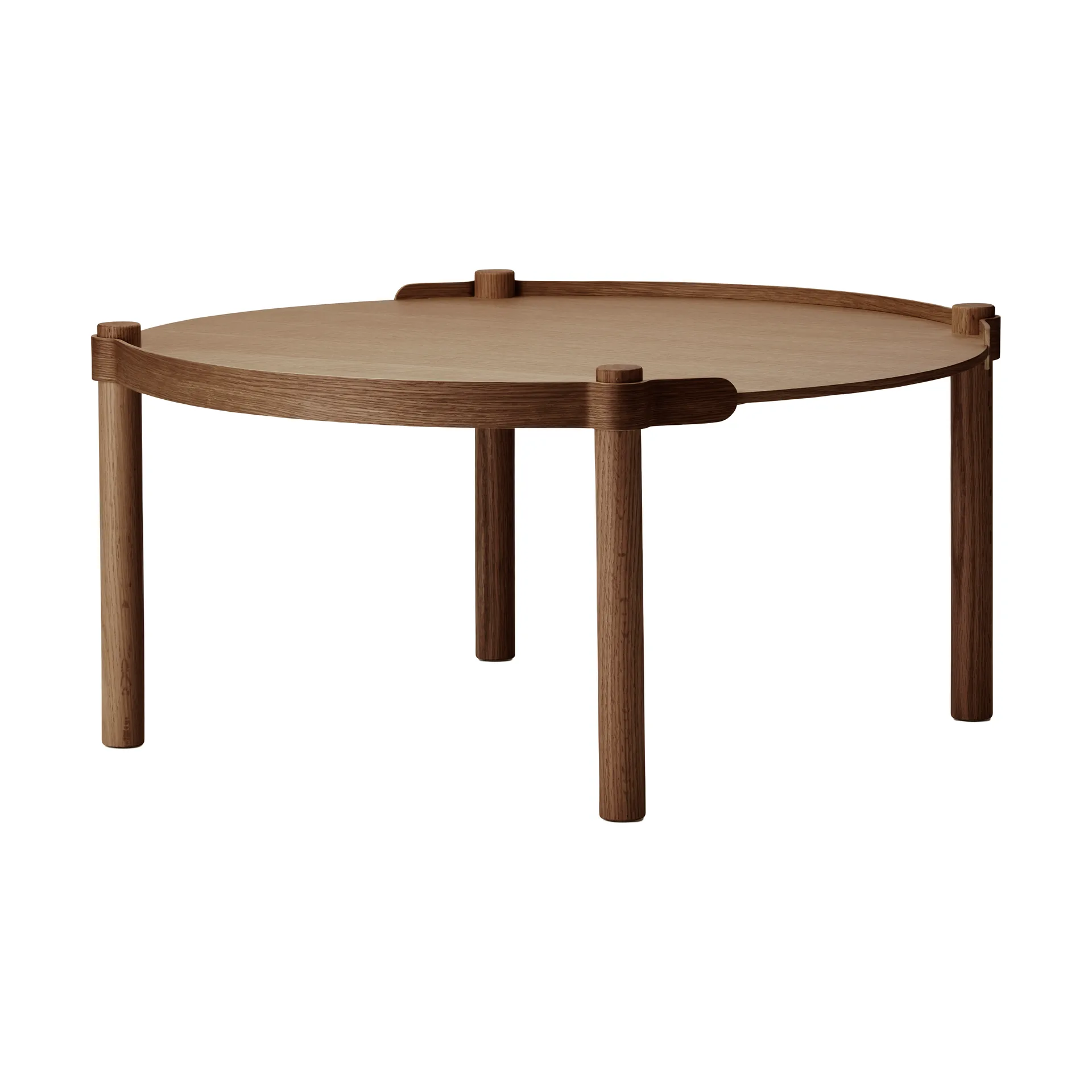 Woody tafel Ø80 cm, Donkergebeitst eiken Cooee Design
