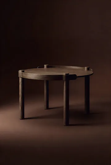 Woody tafel Ø80 cm - Donkergebeitst eiken - Cooee Design