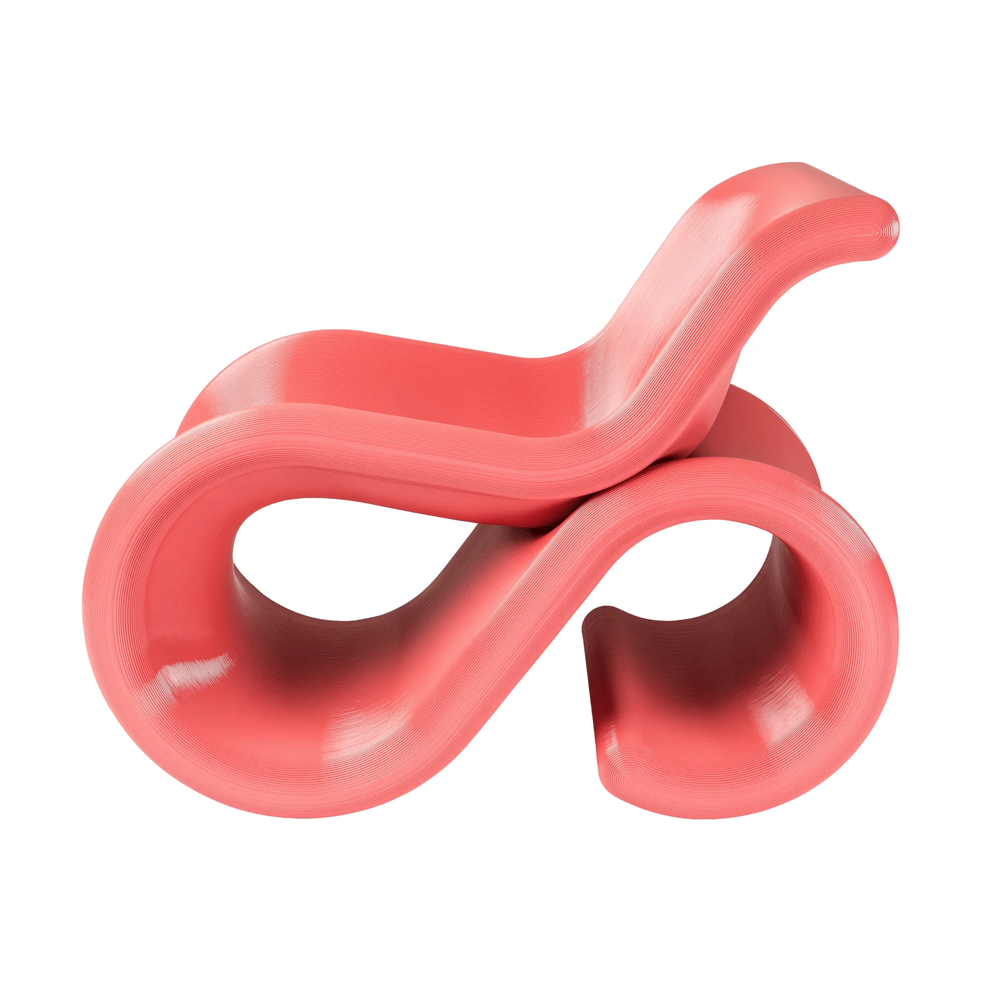 Éclair chair loungestoel, Bubblegum Crème Atelier