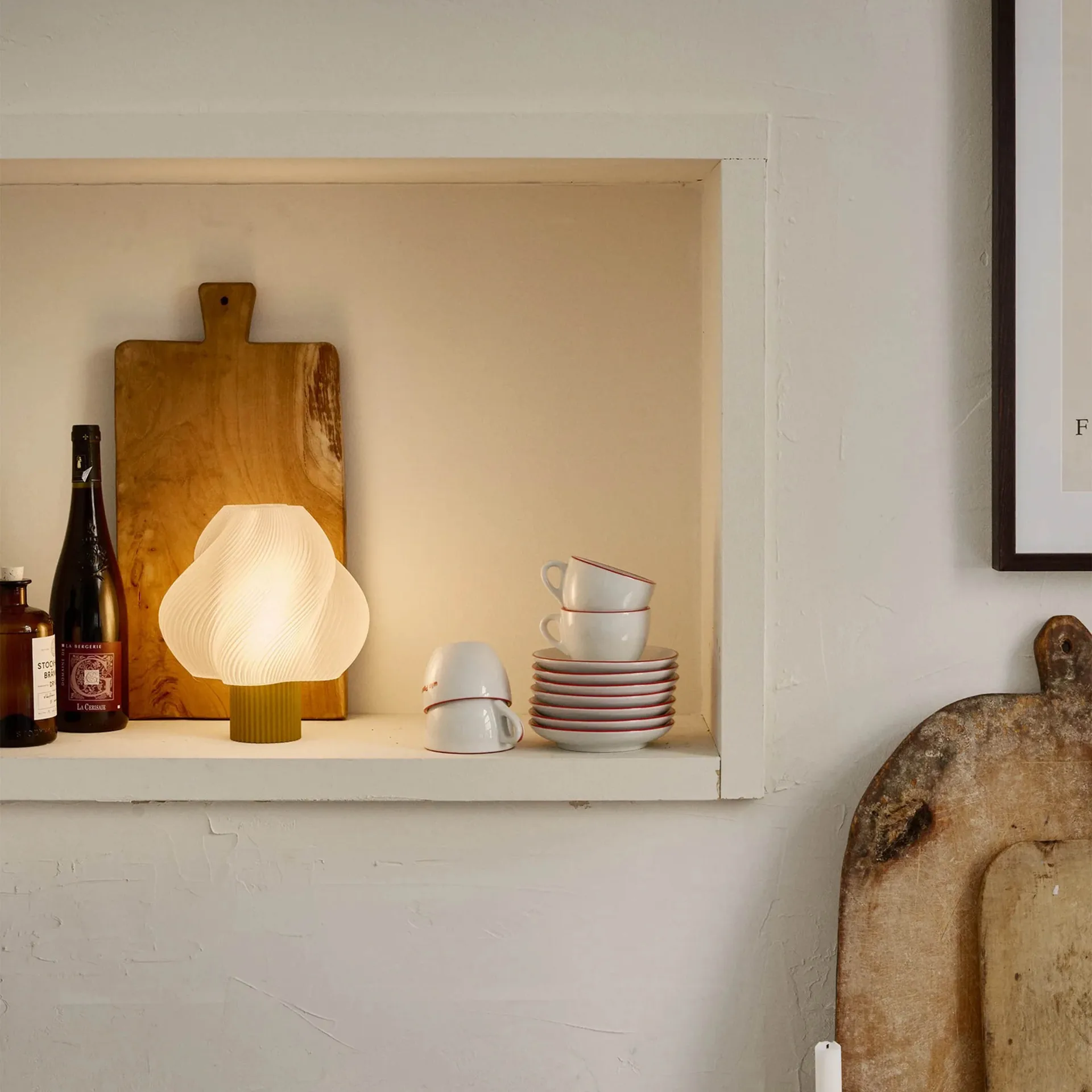 Soft Serve draagbare tafellamp, Cloudberry, 23 cm Crème Atelier