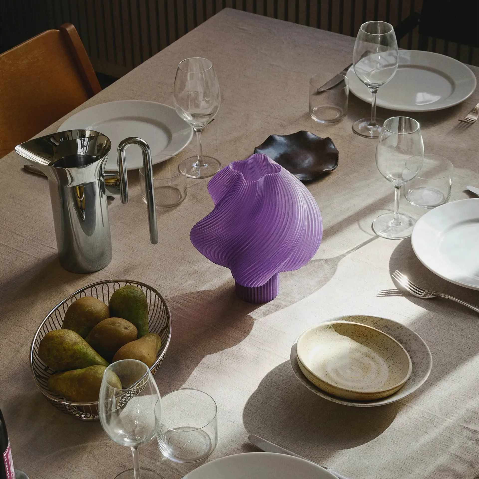 Soft Serve draagbare tafellamp, Lavender sorbet, 23 cm Crème Atelier