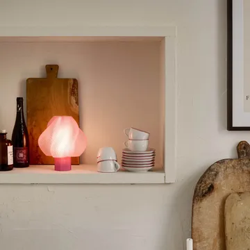 Soft Serve draagbare tafellamp - Rose sorbet, 23 cm - Crème Atelier