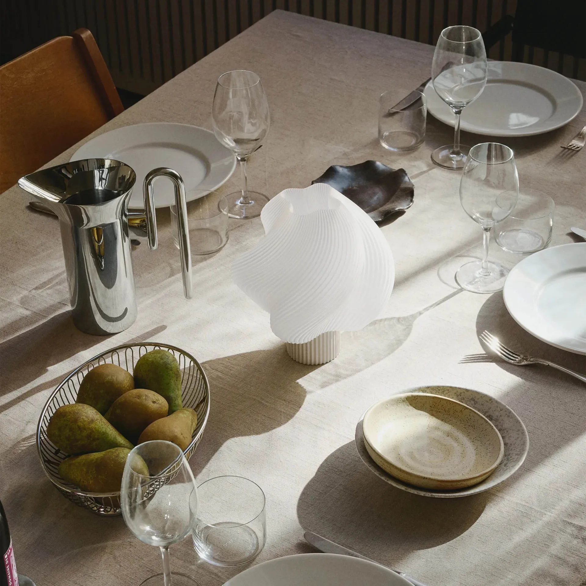 Soft Serve draagbare tafellamp, Vanilla bean, 23 cm Crème Atelier