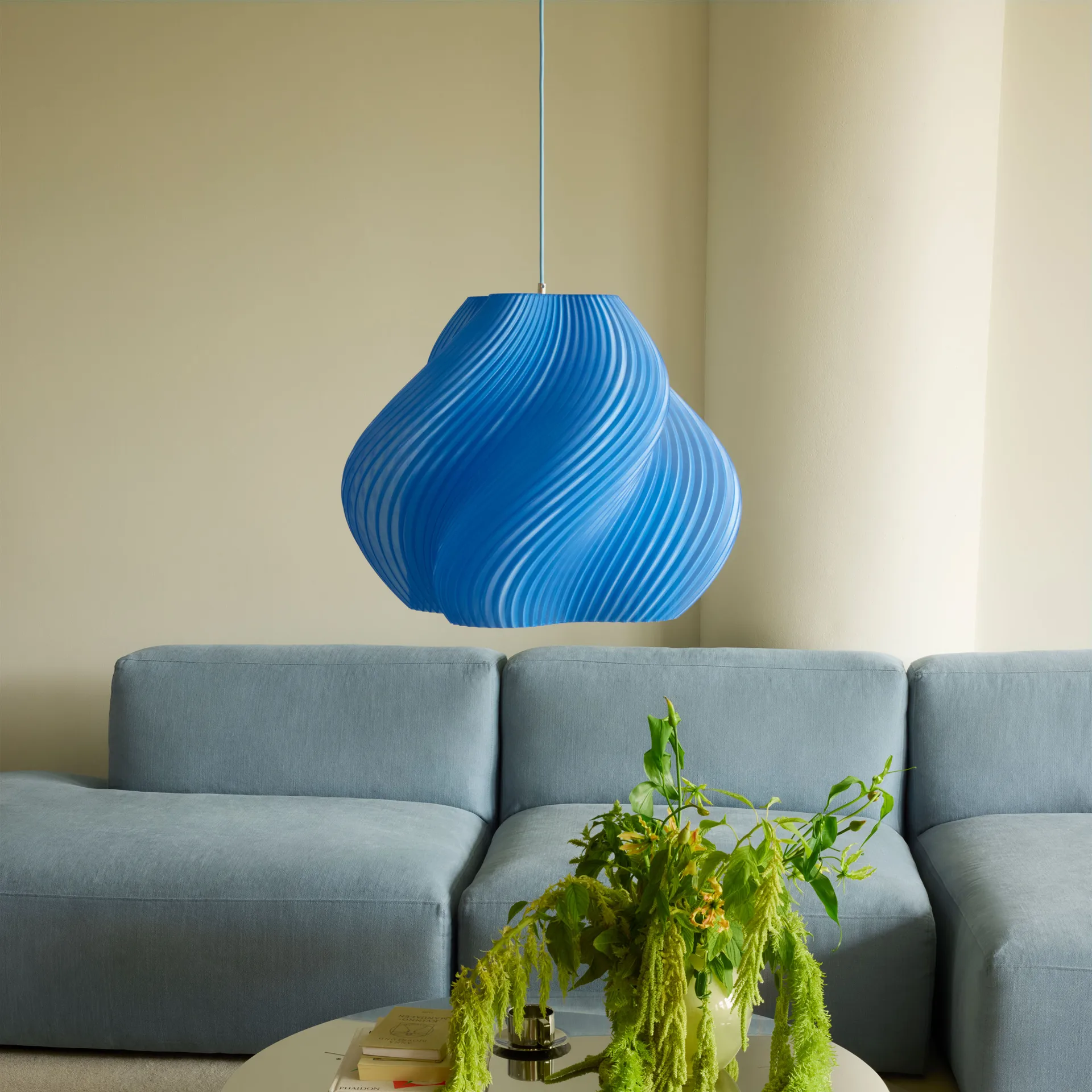 Soft Serve hanglamp, Blueberry sorbet-brass, Mega, 60 cm Crème Atelier