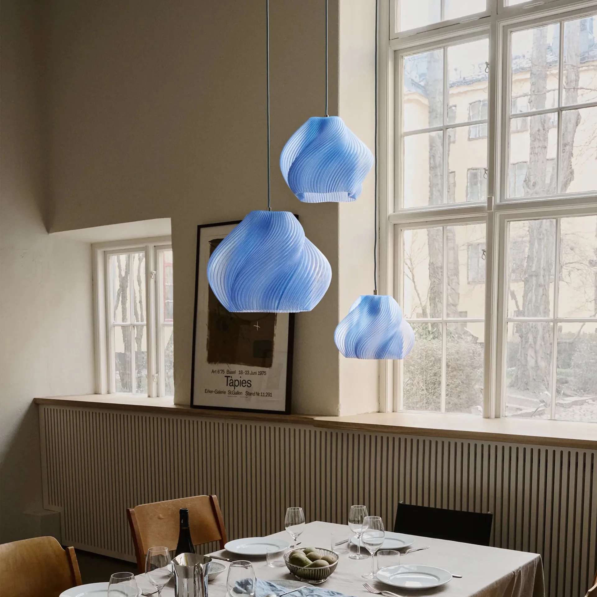 Soft Serve hanglamp, Blueberry sorbet-chrome, 01, 20 cm Crème Atelier