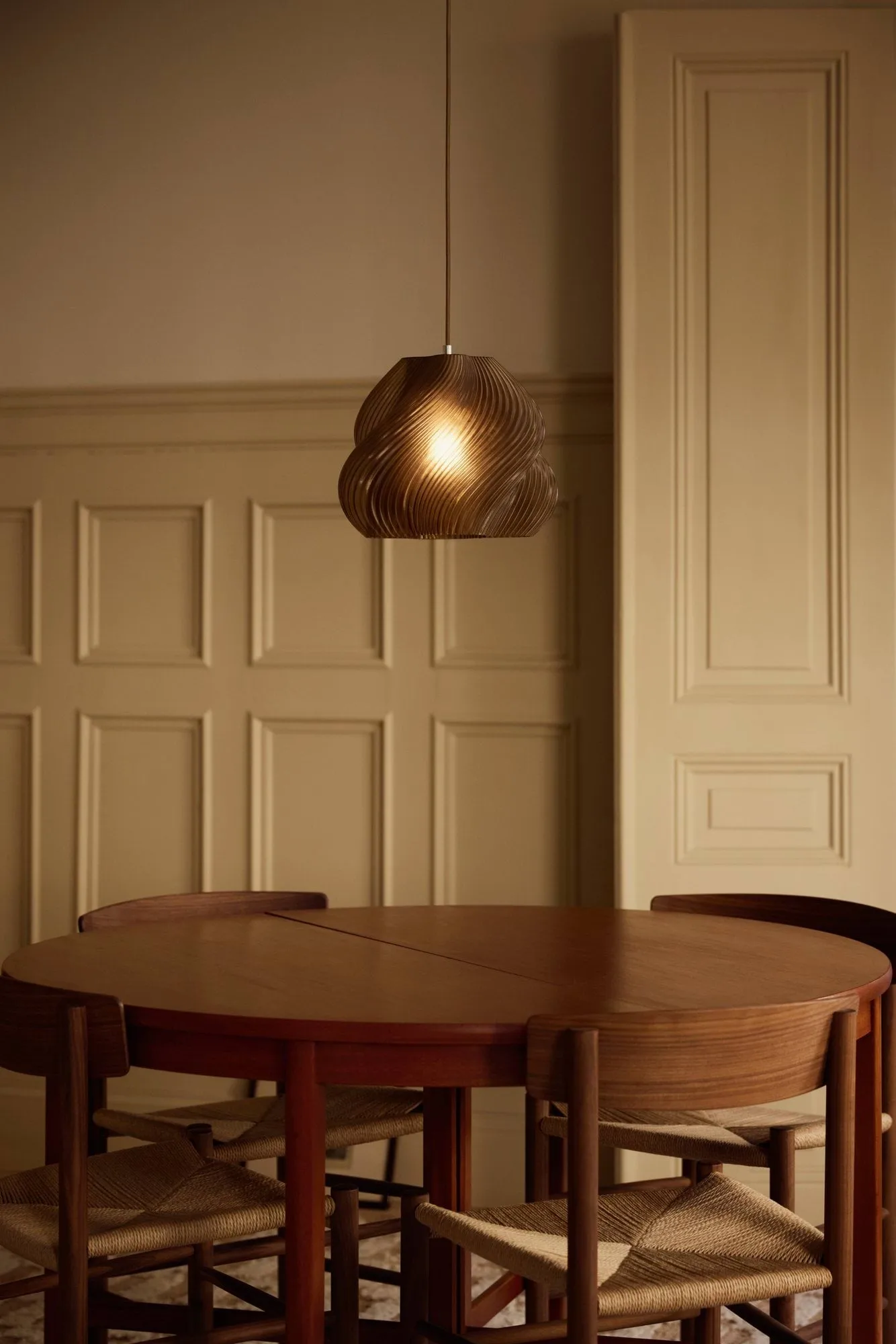 Soft Serve hanglamp, Caramel-chroom, 02, 25 cm Crème Atelier