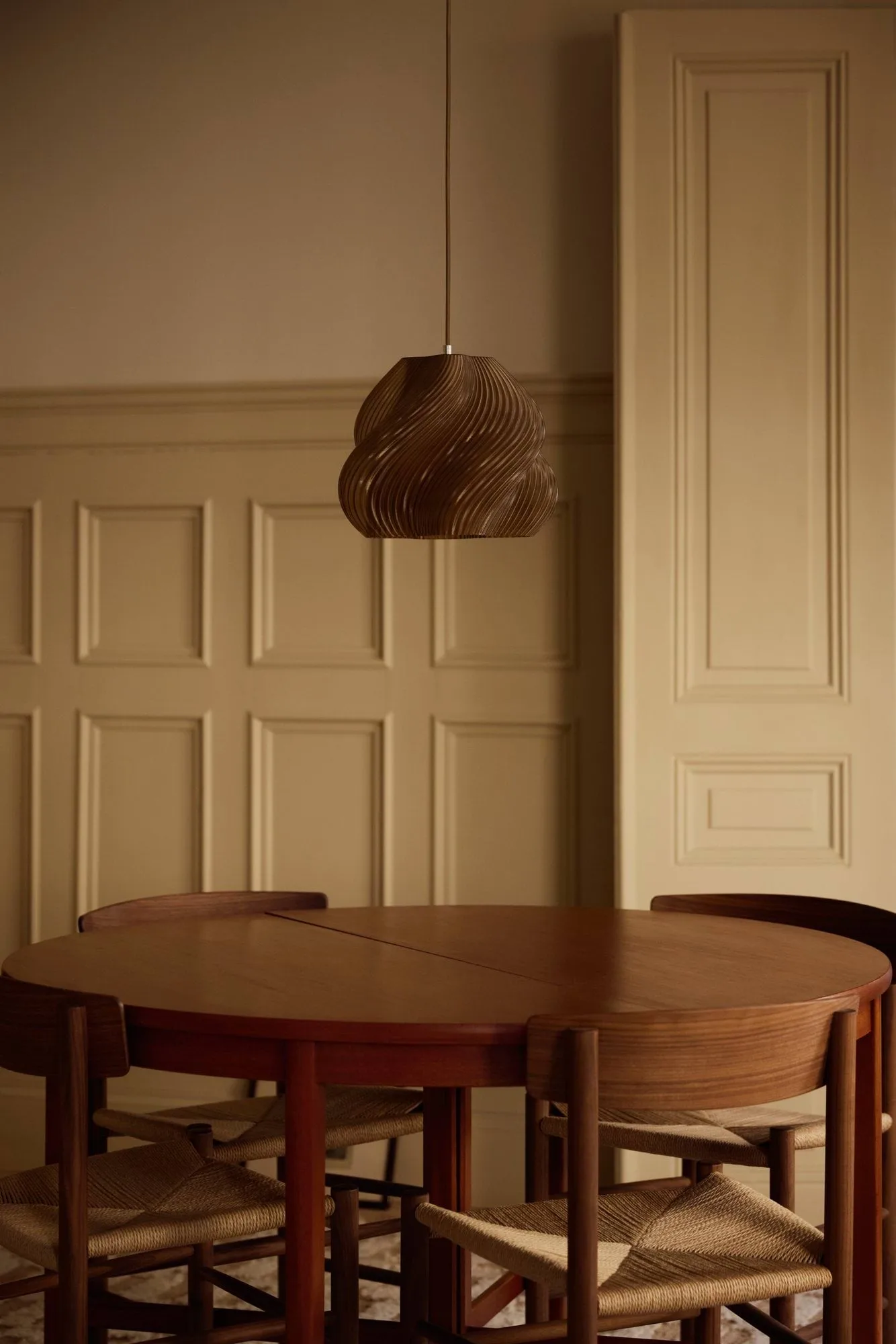 Soft Serve hanglamp, Caramel-chroom, 02, 25 cm Crème Atelier