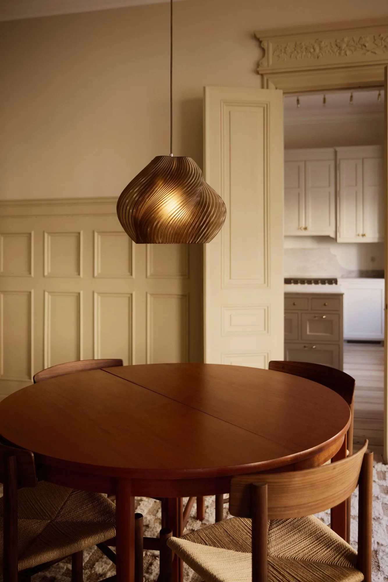Soft Serve hanglamp, Caramel-chroom, 03, 30 cm Crème Atelier