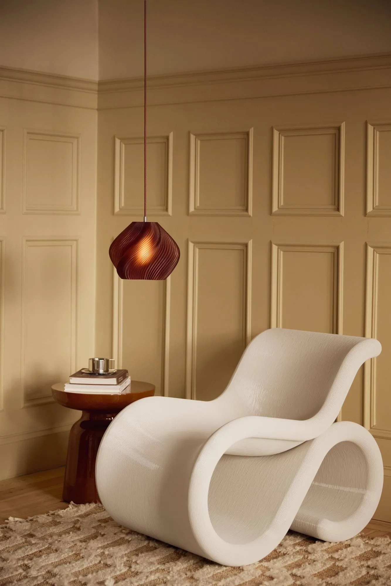 Soft Serve hanglamp, Cherry-chrome, 01, 20 cm Crème Atelier
