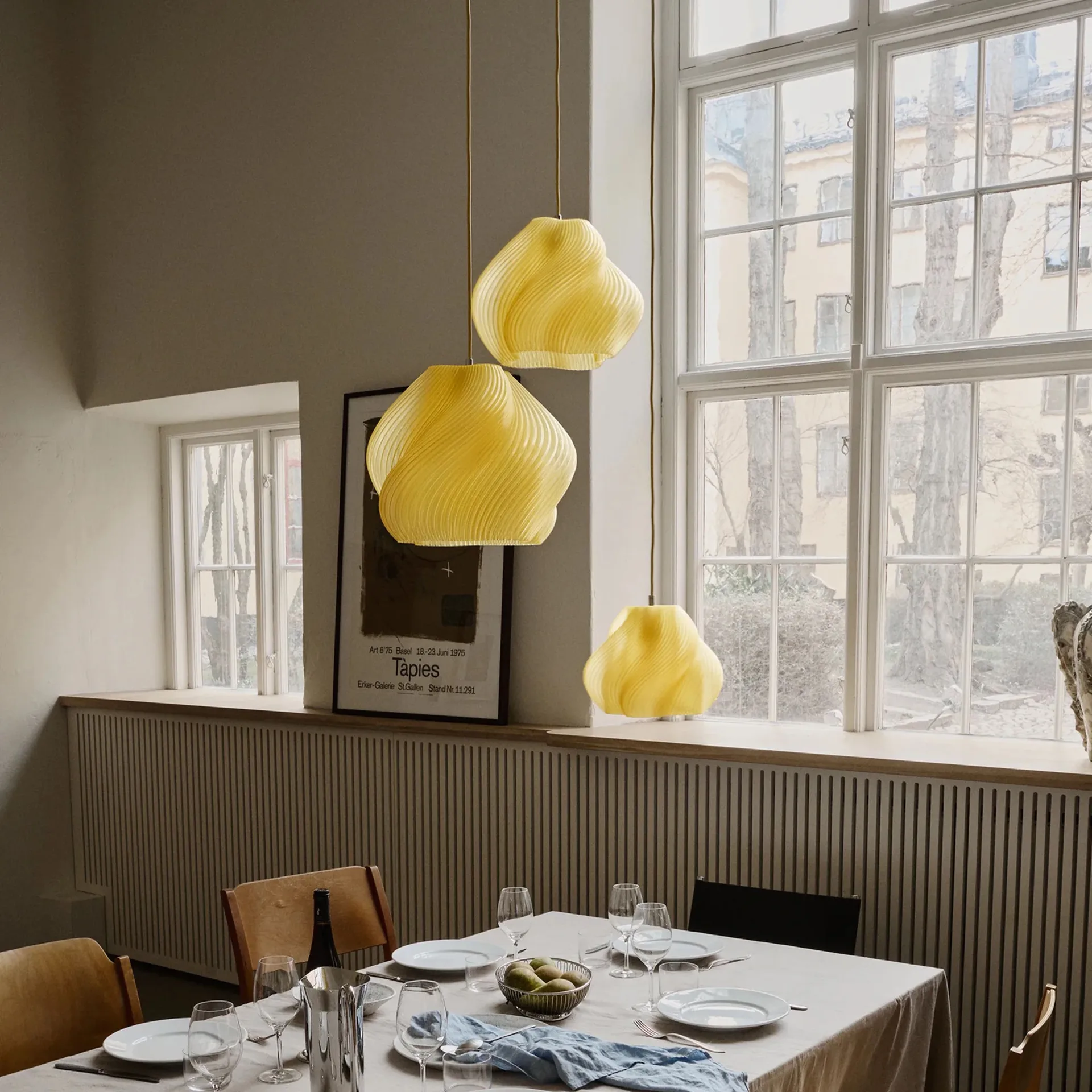 Soft Serve hanglamp, Limoncello sorbet-chrome, 01, 20 cm Crème Atelier