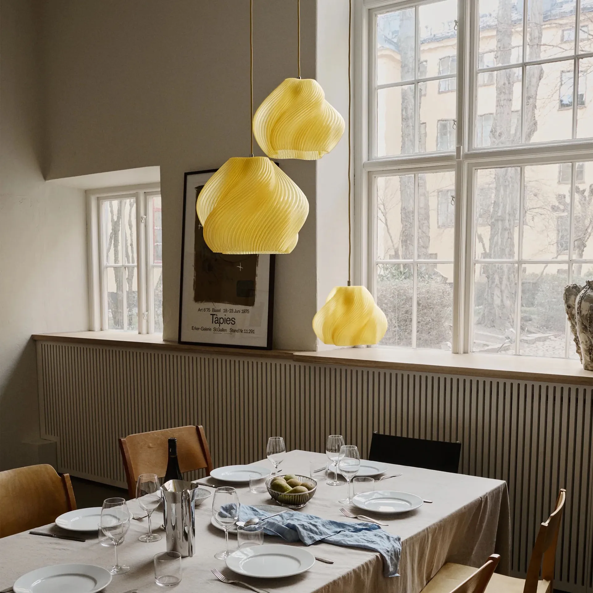 Soft Serve hanglamp, Limoncello sorbet-chrome, 03, 30 cm Crème Atelier