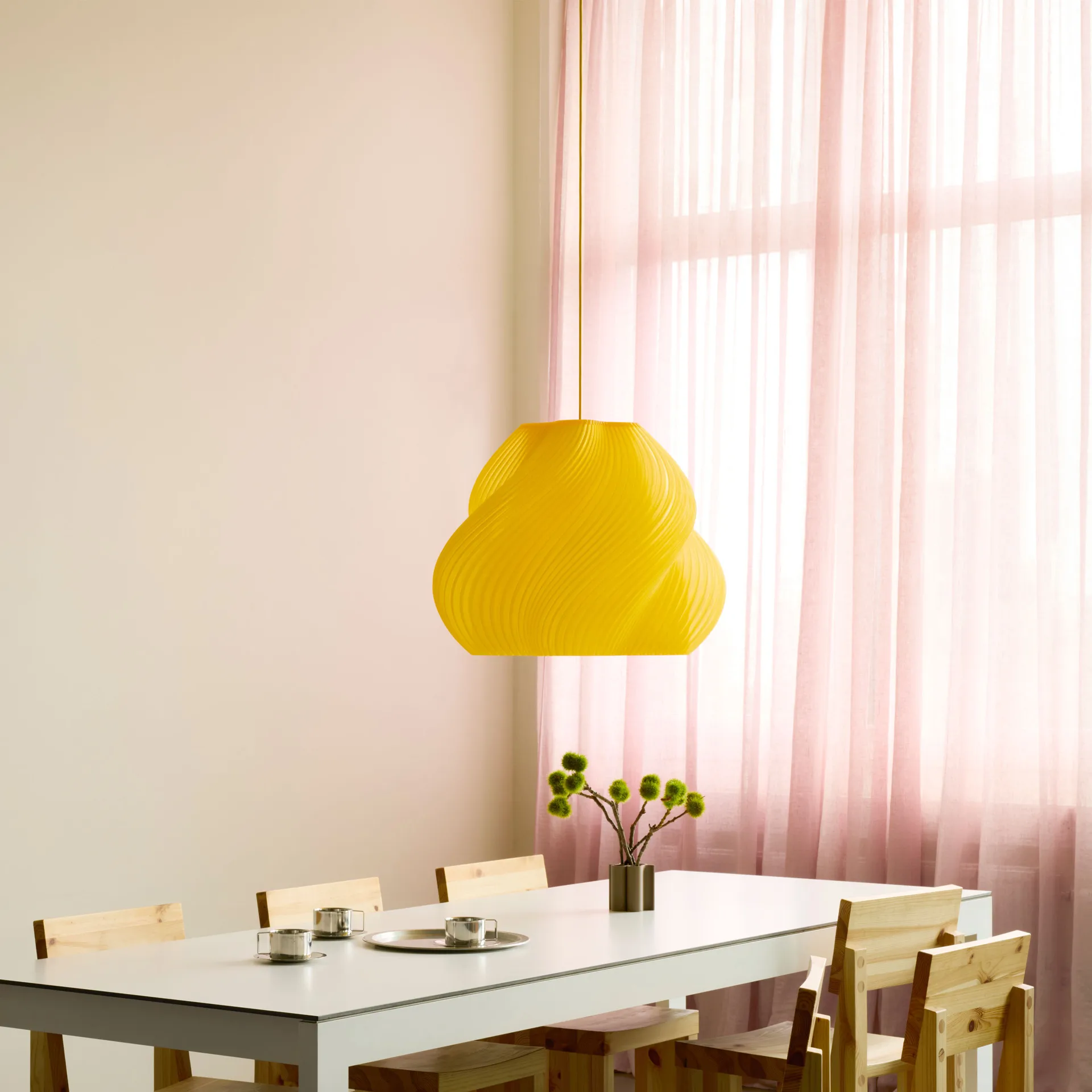 Soft Serve hanglamp, Limonello sorbet-brass, Mega, 60 cm Crème Atelier