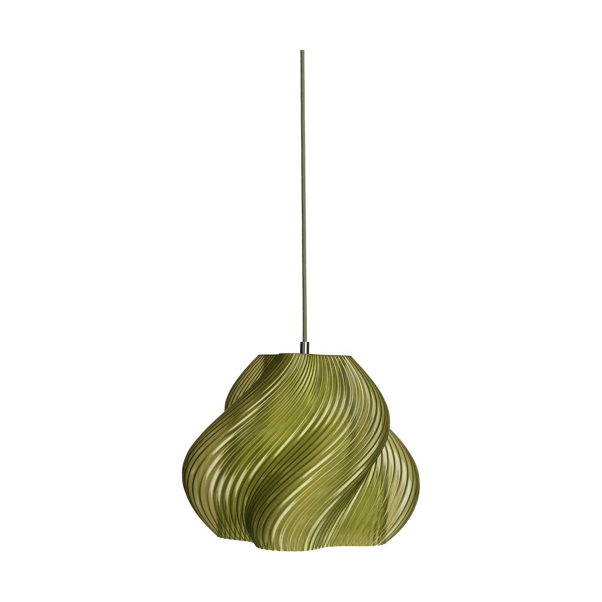 Soft Serve hanglamp, Olive-chroom, 02, 25 cm Crème Atelier