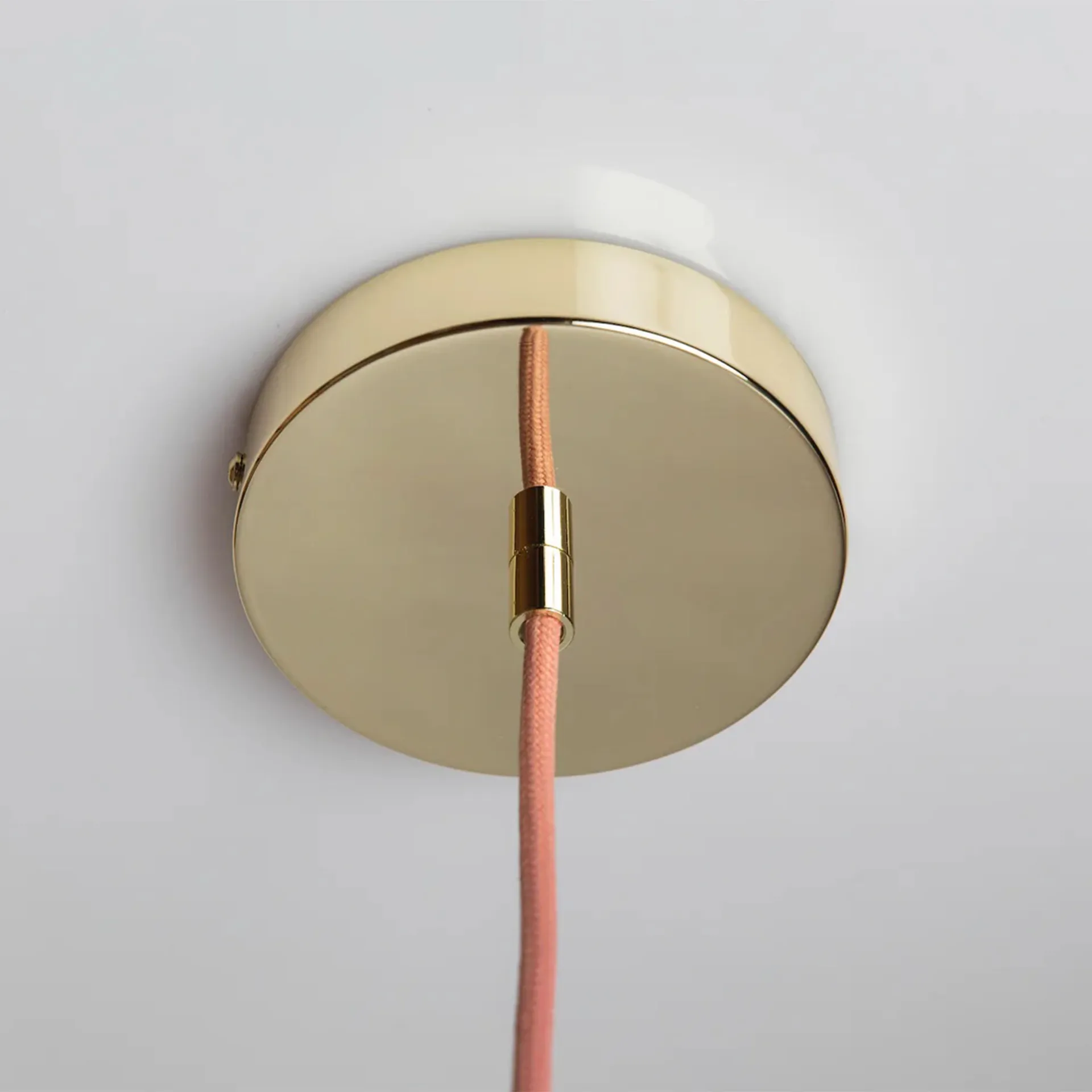 Soft Serve hanglamp, Peach sorbet-brass, 02, 25 cm Crème Atelier
