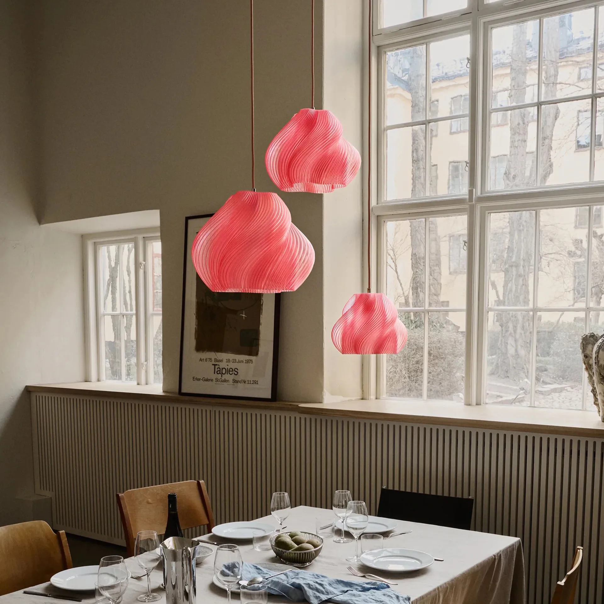 Soft Serve hanglamp, Peach sorbet-brass, 03, 30 cm Crème Atelier