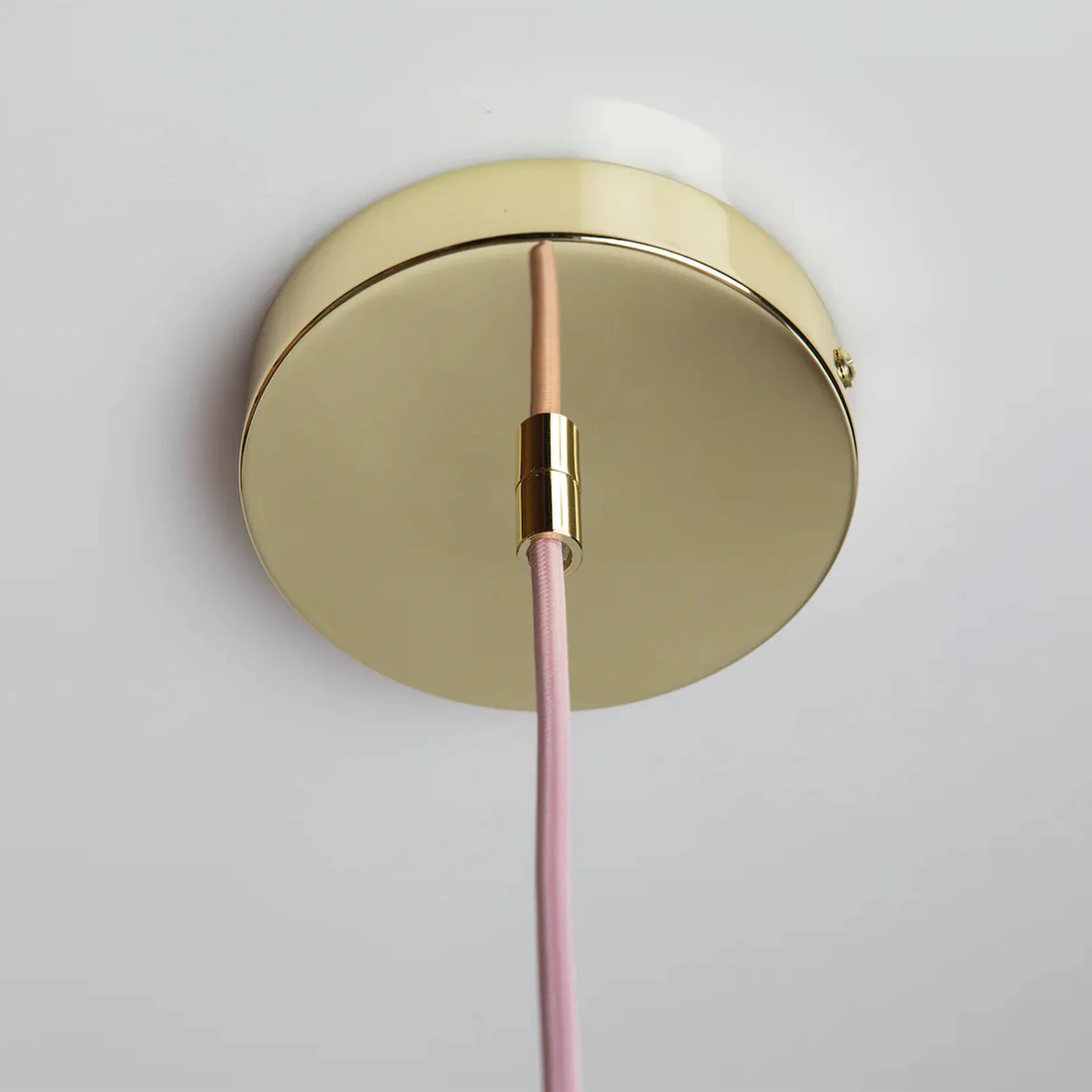 Soft Serve hanglamp, Rose sorbet-brass, 01, 20 cm Crème Atelier