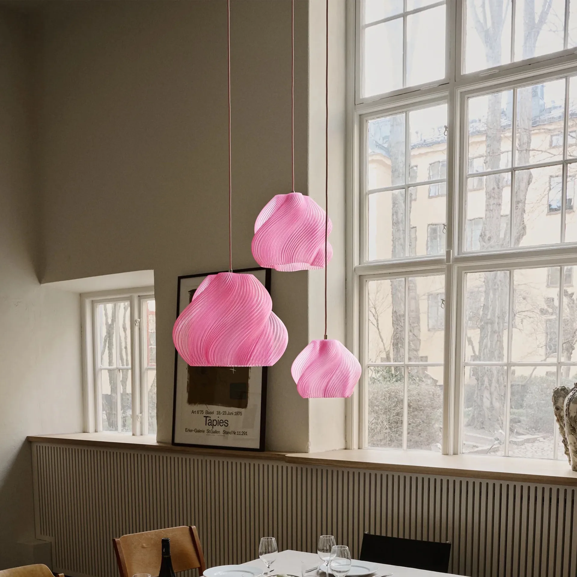 Soft Serve hanglamp, Rose sorbet-chrome, 01, 20 cm Crème Atelier