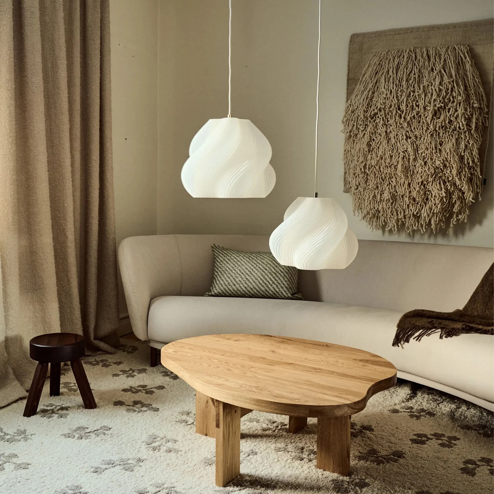 Soft Serve hanglamp, White-chrome, 02, 25 cm Crème Atelier