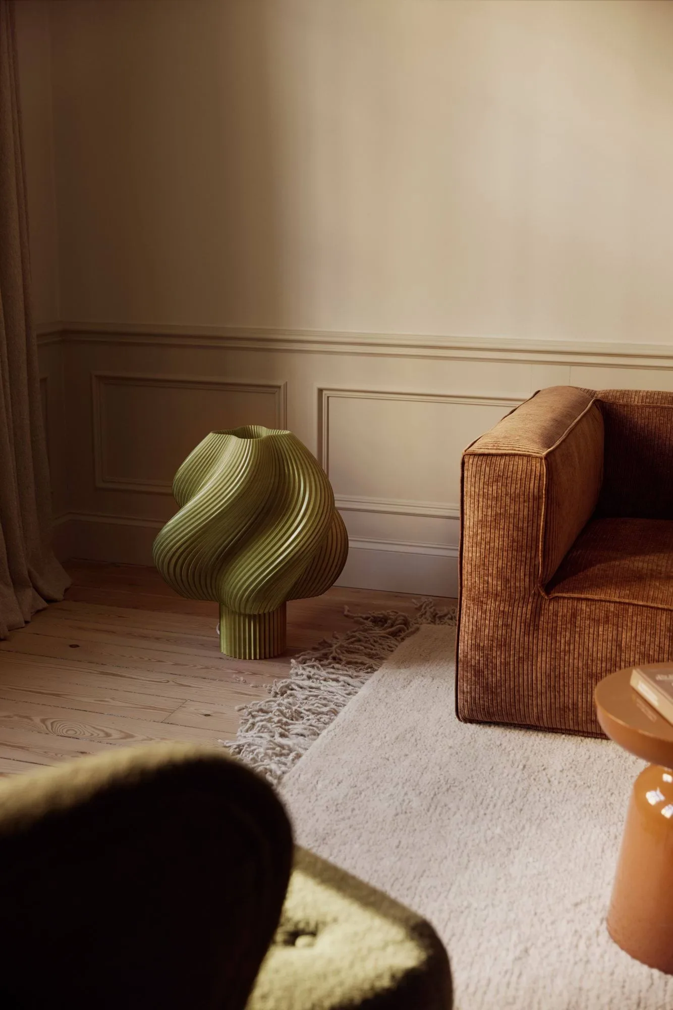 Soft Serve vloerlamp, Olive, Mega, 63 cm Crème Atelier