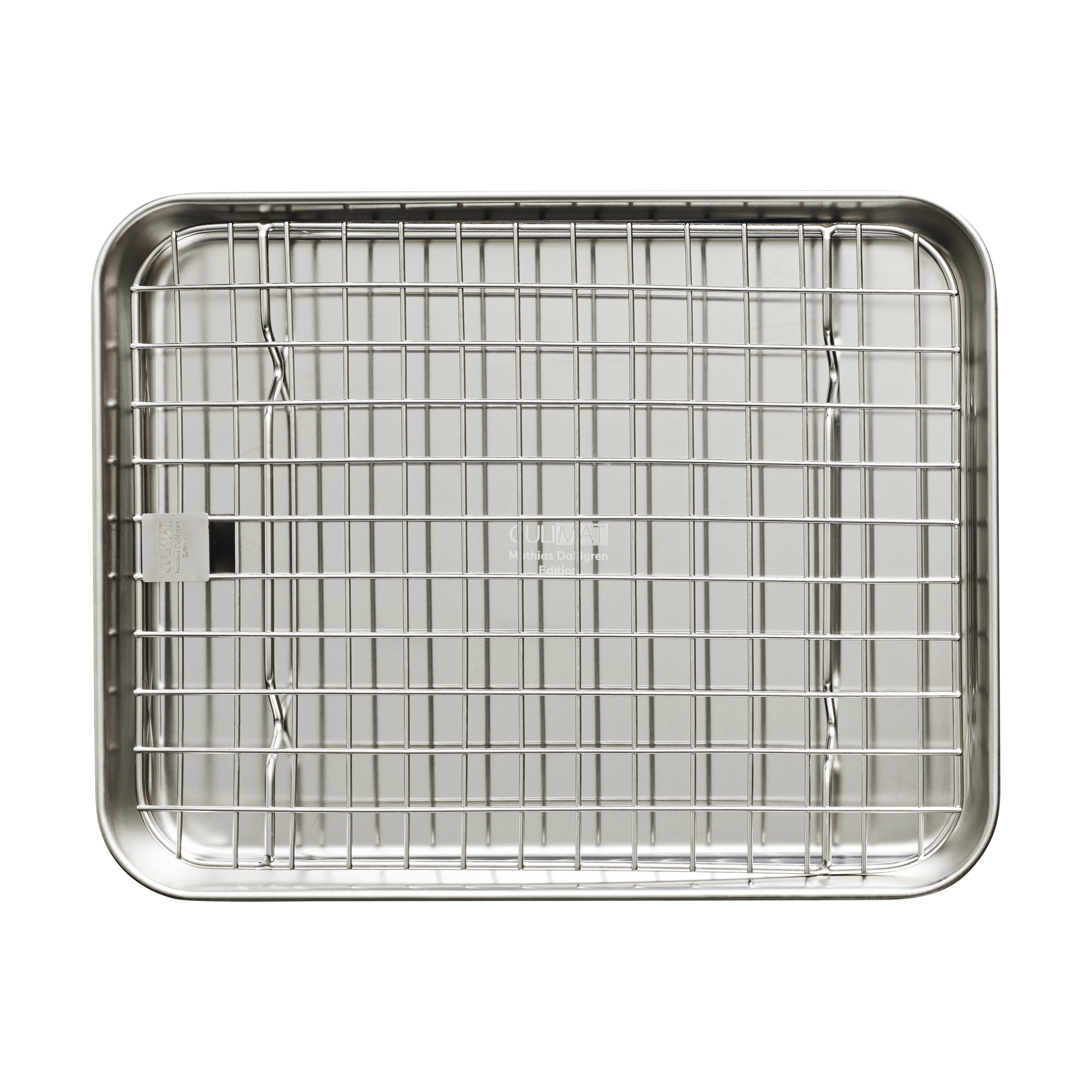 Bakplaat met taartrooster, HaWare roestvrijstalen ovenplaat/koelrek rechthoekig om te bakken/koelen, set van 4 (2 taartrooster 2 grillrekken)- Gezond & niet-giftig, gemakkelijk schoon te maken＆ Vaatwasmachinebestendig