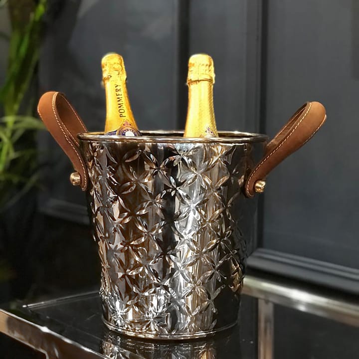 French Fleur wijnkoeler met leren handvat, Roestvrij staal Culinary Concepts