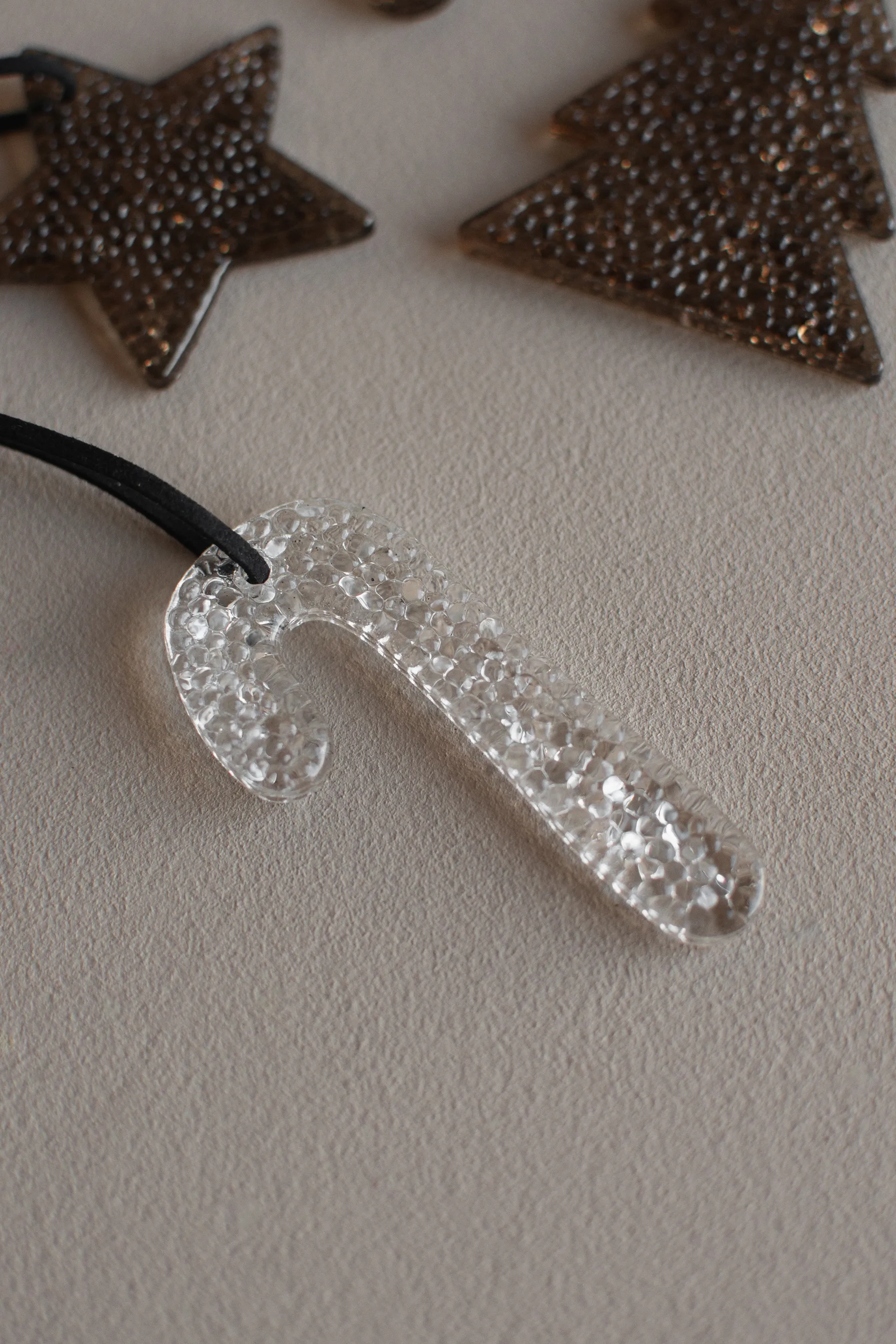 Airy hanging candy cane decoratiehanger, Clear DBKD