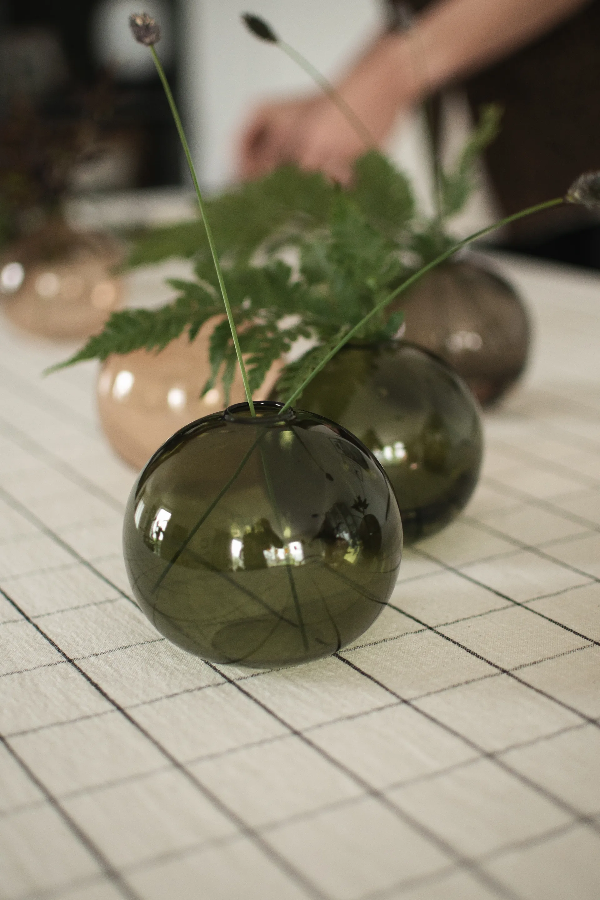 Ball vaas Ø10 cm, Groen DBKD