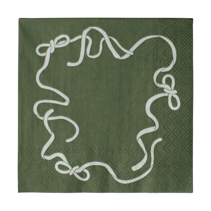 Bow papieren servet 33x33 cm 20-pack - Green - DBKD